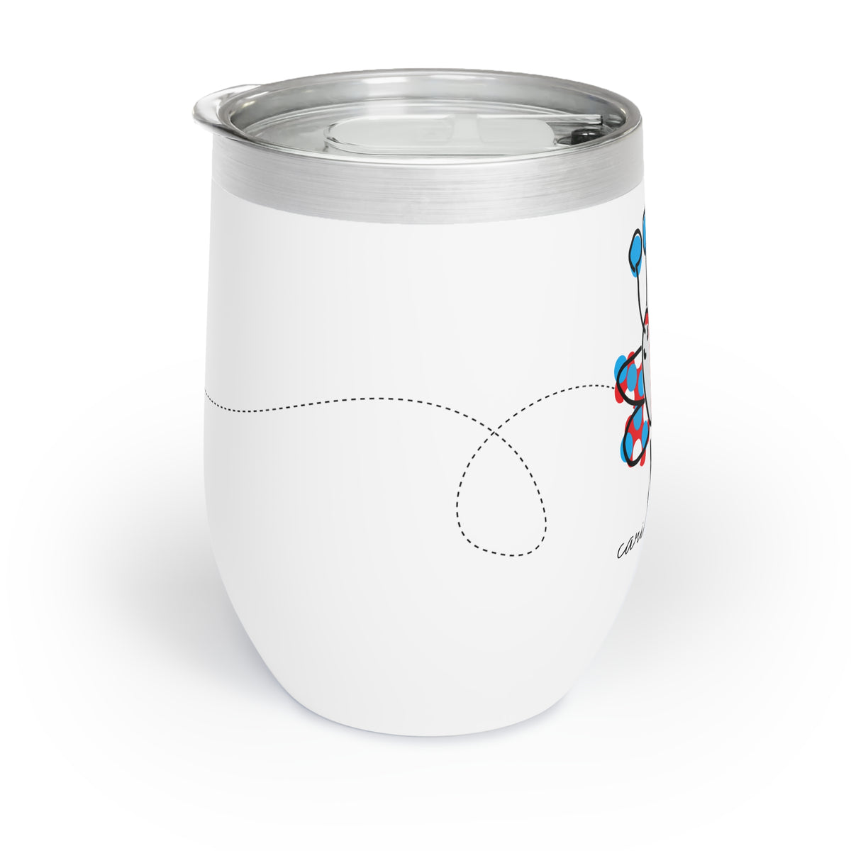 12 oz. Special Edition Insulated Wine Tumbler with lid - Belleza Butterfly