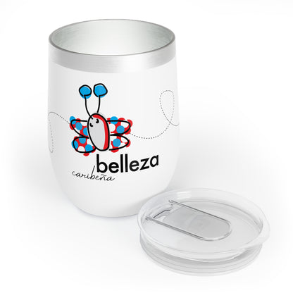 12 oz. Special Edition Insulated Wine Tumbler with lid - Belleza Butterfly