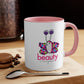 11 oz. Accent Color Graphic Ceramic Mug - Beauty Butterfly