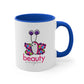 11 oz. Accent Color Graphic Ceramic Mug - Beauty Butterfly