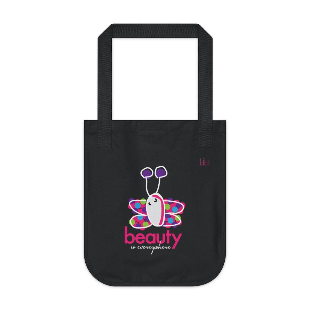 Organic Cotton Reusable Canvas Travel Tote - Sweet Bee